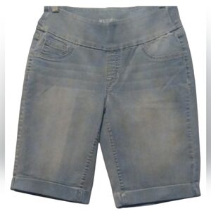 Sound Style - Pull On Slimming Bermuda Shorts W/ Comfort Stretch, Size Small 4-6